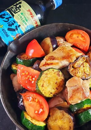 3種の夏野菜とチキングリルの和風マリネ-レシピのメイン写真