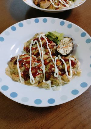 オーブンで！お好み焼き風玉ねぎつくね焼き-レシピのメイン写真