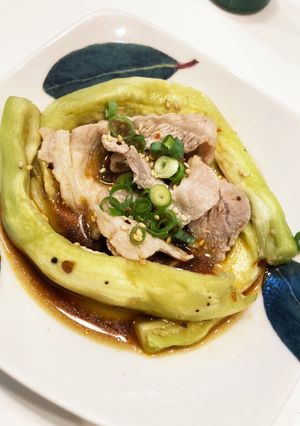 ナスと豚肉のピリ辛ダレ 覚え書き-レシピのメイン写真