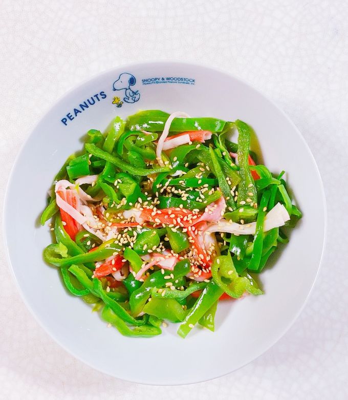 ピーマンとカニカマの和え物 by みぽぽ37 【クックパッド】 簡単