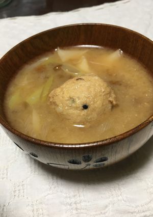 餃子の皮のお味噌汁-レシピのメイン写真