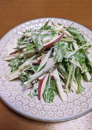 りんごと水菜のサラダ-レシピのメイン写真