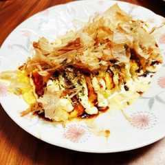 รูปของ キャベツとチーズだけのとん平焼き！
