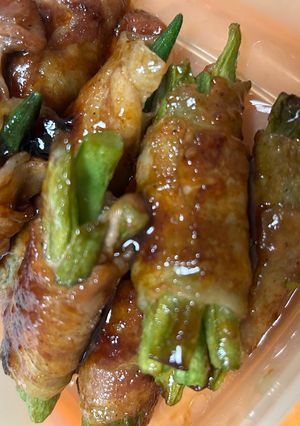いんげんオクラの肉巻き-レシピのメイン写真