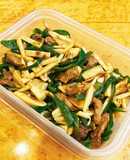 大豆ミートの青椒肉絲（まるでお肉！！）