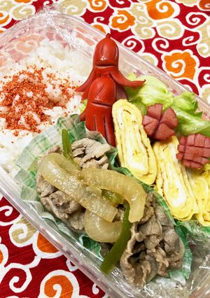 2022/9/14 生姜焼き弁当-レシピのメイン写真