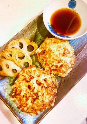 ポン酢でいただく♡鶏レンコンつくね-レシピのメイン写真