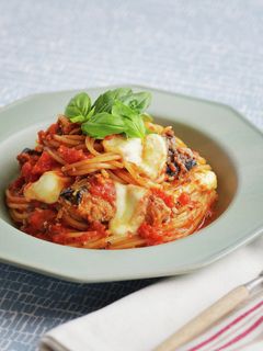 モッツァレラとさば缶のトマトパスタ-レシピのメイン写真