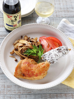 鶏骨付きもも肉のロースト きのこ添え-レシピのメイン写真