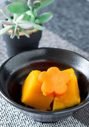 かぼちゃの煮物【入院食④昼/温副菜】-レシピのメイン写真