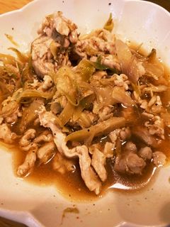 茗荷と豚肉炒め(覚え書)-レシピのメイン写真