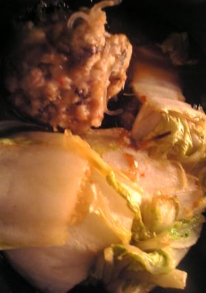 鯛のアラ煮団子と白菜の炒め物-レシピのメイン写真