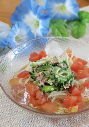 ゴーヤーとツナのサラダそうめん-レシピのメイン写真