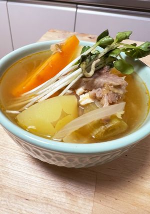 牛すじとキムチのごろっと野菜スープ-レシピのメイン写真