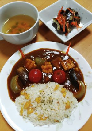 夏野菜のバイキンマンカレー-レシピのメイン写真