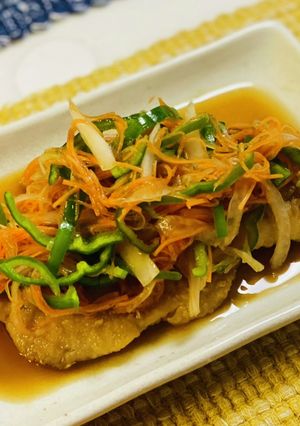 鯵と野菜のポン酢漬け-レシピのメイン写真