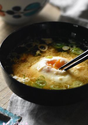 落とし卵の味噌汁☆-レシピのメイン写真