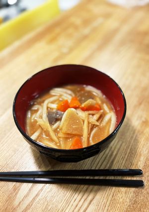 簡単★豚汁うどん（マルちゃん風）豚なし-レシピのメイン写真