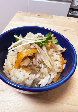 新生姜香る☆舞茸の炊き込み混ぜご飯-レシピのメイン写真
