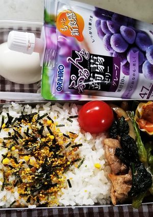 豚肉小松菜炒め弁当(9.15)-レシピのメイン写真