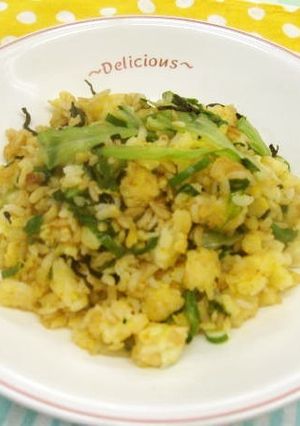 超速DE朝食【昆布と卵のチャーハン】-レシピのメイン写真