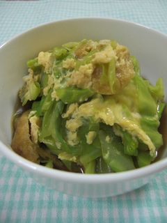 ☆キャベツと油揚げのさっと卵とじ☆-レシピのメイン写真