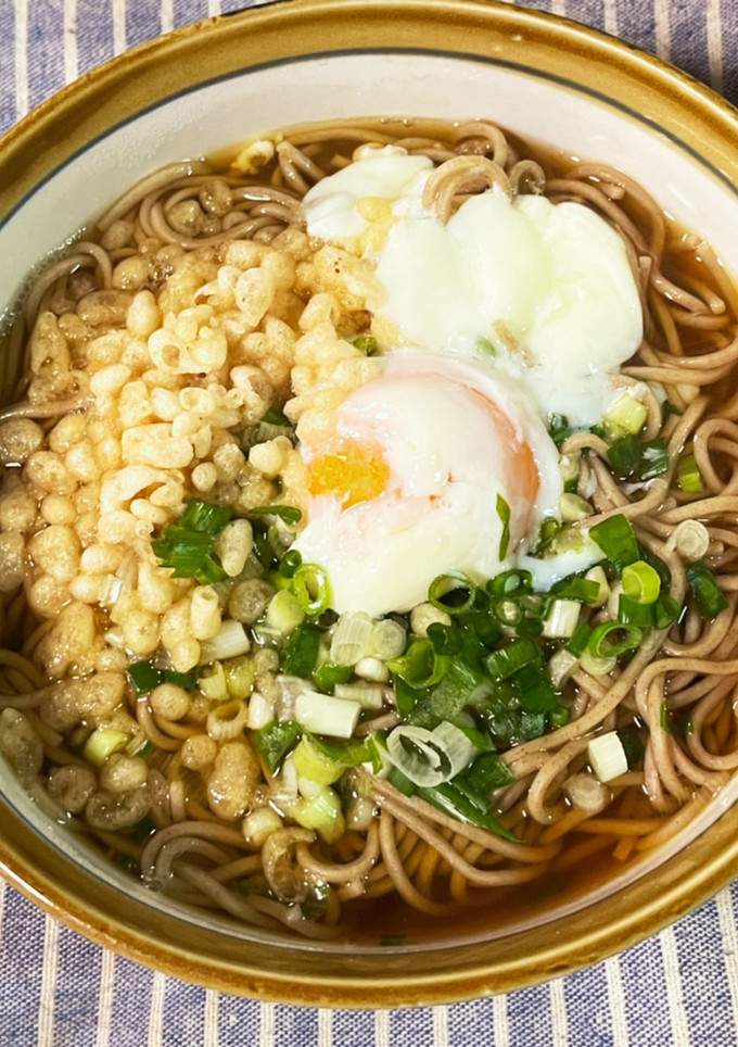 温玉のせ月見そば-レシピのメイン写真