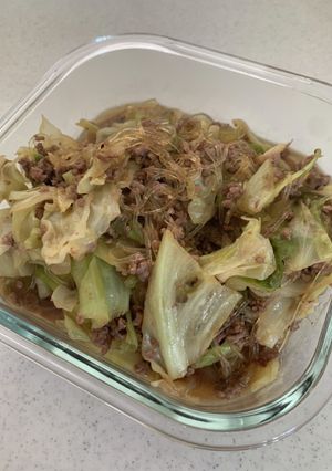 キャベツの麻婆春雨風炒め-レシピのメイン写真