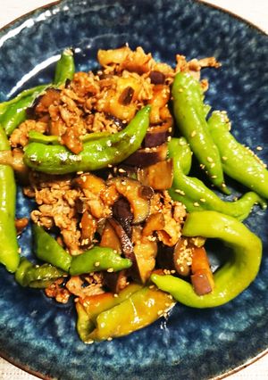 茄子とピーマンと豚肉の味噌だれ炒め-レシピのメイン写真