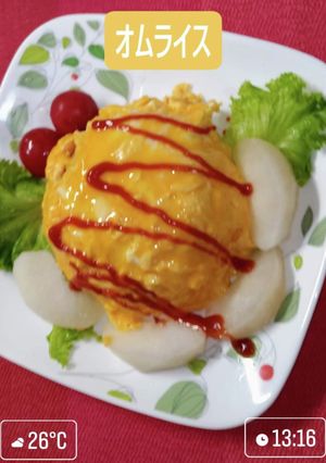 サラダチキンゴロゴロ使って簡単オムライス-レシピのメイン写真