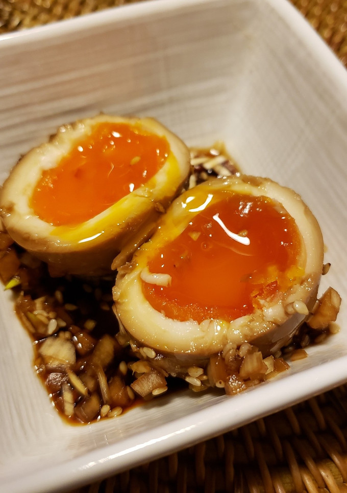 麻薬卵 ご飯も揚げ物も( ˊ꒳ˋ )-レシピのメイン写真