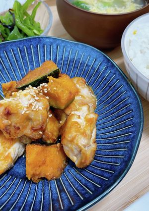 鶏ももとかぼちゃの味噌バター-レシピのメイン写真