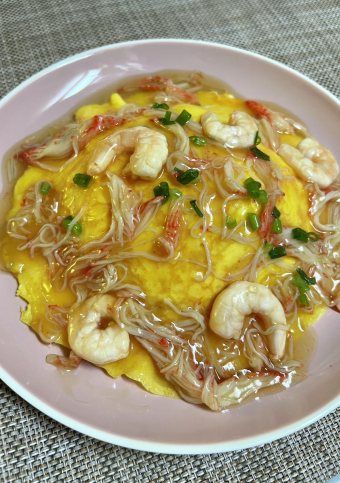 カニカマと冷凍エビの天津飯。簡単！-レシピのメイン写真
