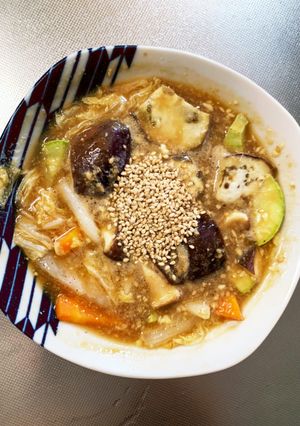お一人様☆コク旨甘酢味噌味温野菜サラダ-レシピのメイン写真
