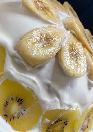 誰でも簡単！バナナとキウイのケーキ-レシピのメイン写真