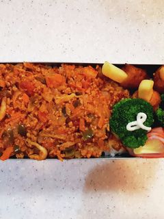 高校生弁当覚え書き66ドライカレー弁当-レシピのメイン写真