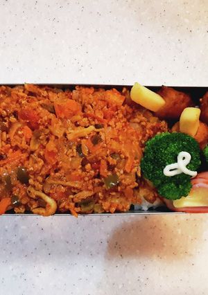 高校生弁当覚え書き66ドライカレー弁当-レシピのメイン写真