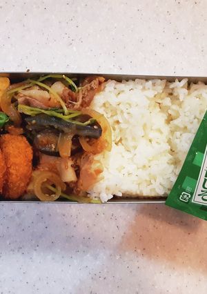 高校生弁当覚え書き67肉野菜炒め弁当-レシピのメイン写真