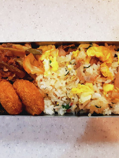 高校生弁当覚え書き70 豚バラチャーハン-レシピのメイン写真