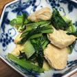 カジキマグロと小松菜炒め