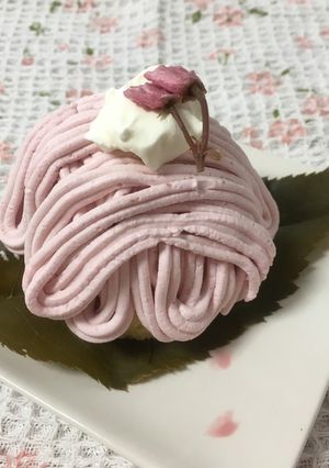 桜とチーズのモンブラン-レシピのメイン写真