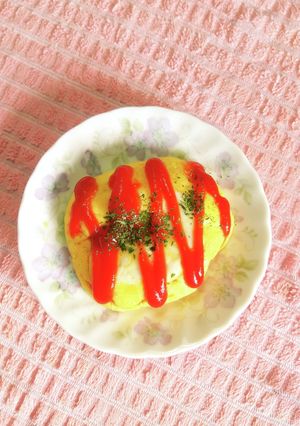 レンジで楽ちんオムレツ(•ө•)♡-レシピのメイン写真