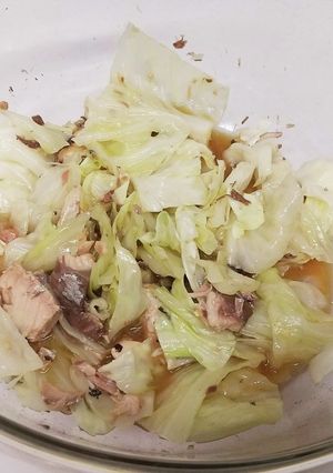 レンジで簡単☆キャベツとサバのめんつゆ煮-レシピのメイン写真