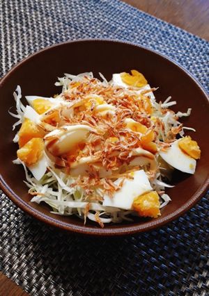 千切りキャベツに干しエビをトッピング♪-レシピのメイン写真