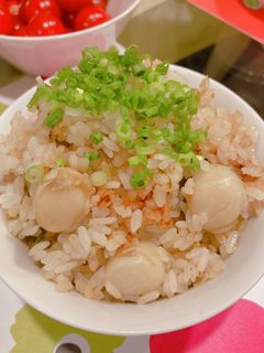 ベビーホタテと塩昆布の炊き込みご飯-レシピのメイン写真