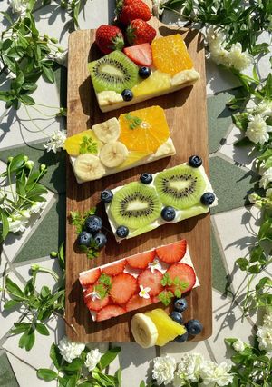 生クリーム不使用！フルーツオープンサンド-レシピのメイン写真