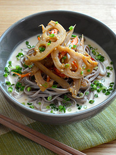 根菜きんぴらとケフィアの冷製蕎麦-レシピのメイン写真