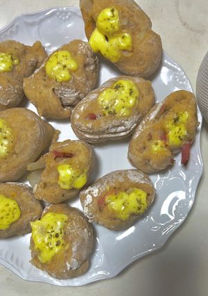 簡単！全粒粉ベーコンマヨオニオンパン♪-レシピのメイン写真