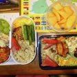 エビチリ ポテサラ 唐揚 鶏五目御飯弁当