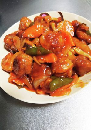 豚こま肉団子甘酢(酢豚風)-レシピのメイン写真